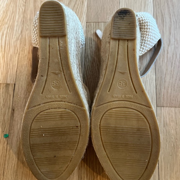 kanna Tan Suede Espadrille Wedge Sandals with Ankle Strap - Picture 3 of 3